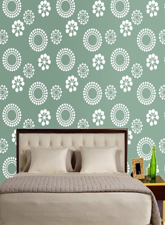 DECORNOW Damping Floret Reusable DIY Wall Stencil Painting, Suitable for Home Decoration, Wall Decoration Size : (16 inch x 24 inch) - Image 3
